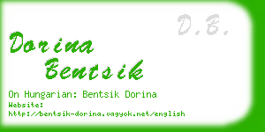 dorina bentsik business card